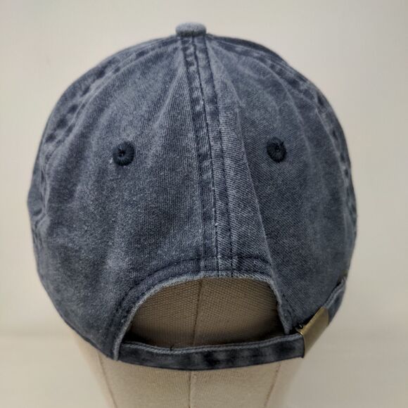 Unbranded Slideback Hat Blue One Size Adjustable 6 Panel Vent Holes Blank - Picture 5 of 6